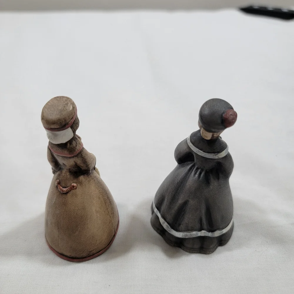 1984 Vintage Biron Molds Ladies Carolers Christmas Figurines Set Of 2